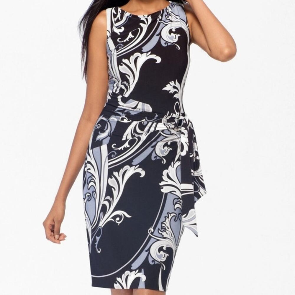 Cache Dress Side Ruching Tie Office Evening Event Classy Size Womens Large